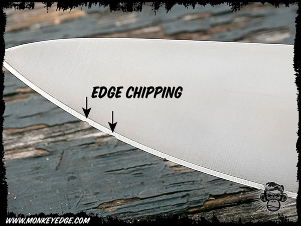 This thinly ground knife is crazy sharp. However, the edge did not like running into those large packing staples when opening a box. The thin cutting edge was easily chipped.