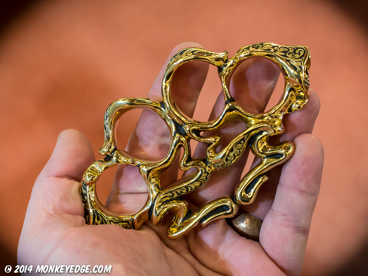 Starlingear Takeuchi Engraved Full Size Solid Gold Reaper Knuckles
